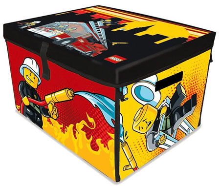 LEGO City Fire ZipBin Large Toy Box Playmat - - Fat Brain Toys