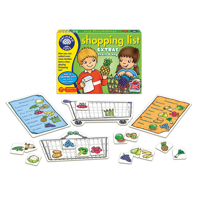 Orchard Toys lista de compras extras Fruit & Veg Niños Juego Educativo Rompecabezas BN 