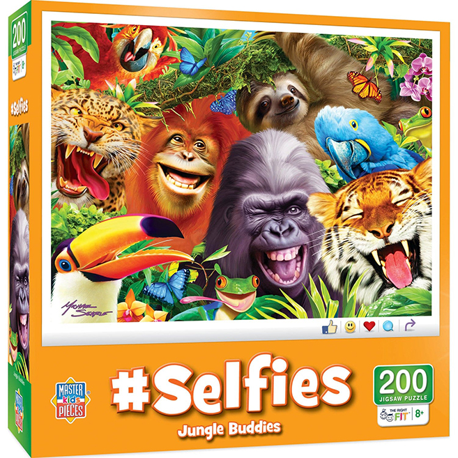Selfies Jungle Buddies - 200 pc Puzzle - Best Puzzles for Ages 8 to 12