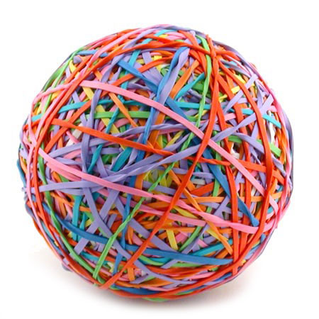 Crazy Bounce Rubber Band Ball Kit - - Fat Brain Toys