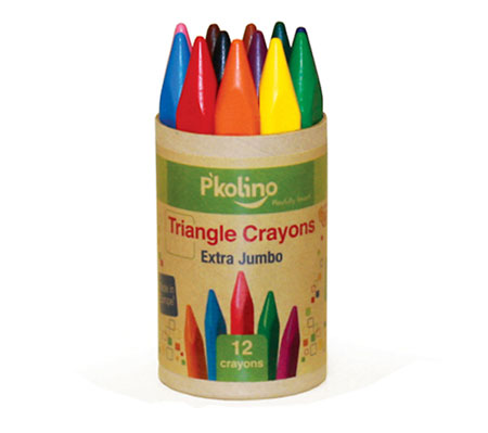 Ooly Happy Triangles Jumbo Crayons -- Set of 12 - The Happy Lark