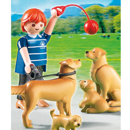 Playmobil - Golden Retriever with Puppies -