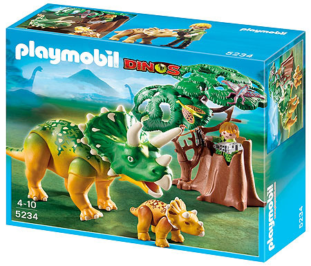 Playmobil Dinosaurs Explorer and Triceratops with Baby -