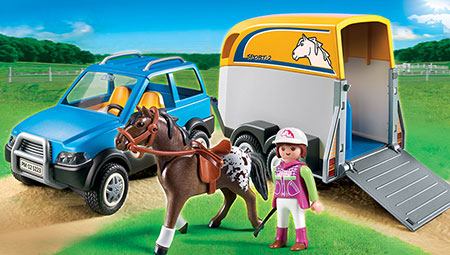 Playmobil Pony Ranch - SUV with Horse Trailer