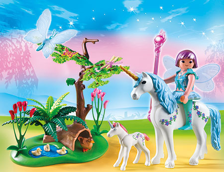 stewardesse I mængde snack Playmobil Fairies - Fairy Aquarella in the Unicorn Meadow -