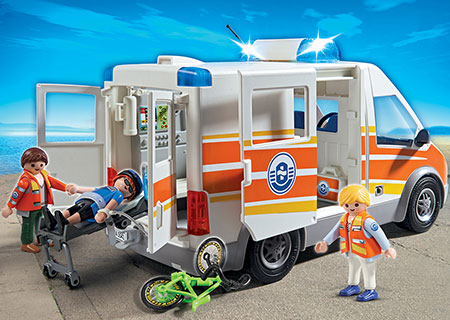 Playmobil Coast Guard - Ambulance with Siren - - Fat Brain Toys