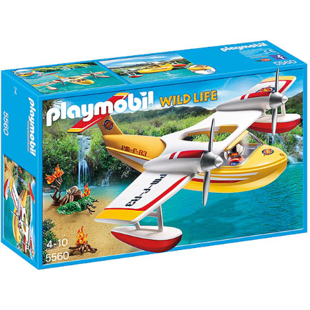 Playmobil Wild Life - Firefighting Seaplane - - Fat Brain Toys
