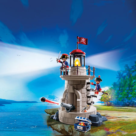 playmobil soldiers lookout with beacon