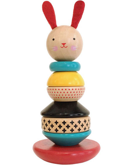 Wooden Stacking Toy - Modern Bunny - Best Baby Toys & Gifts for Babies