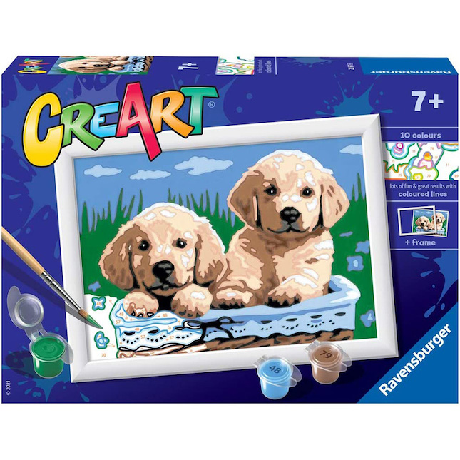 CreArt Cute Puppies - 5 x 7 - Best Arts & Crafts for Ages 8 to 12