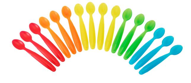 Take & Toss Infant Spoons - 16 Pack - - Fat Brain Toys
