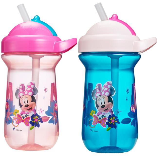The First Years Disney Mickey or Minnie Mouse Insulated Straw Cup 9 Oz 