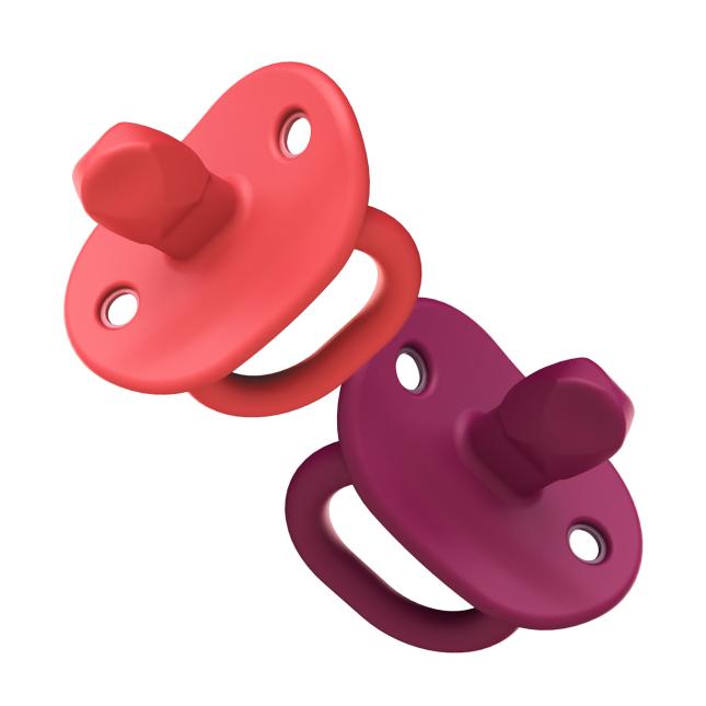 Boon JEWL Orthodontic Silicone Pacifier - Stage 1 (0m+) - Pink (2pk)