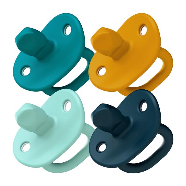 Boon PULP Silicone Feeder 1pk- Mint and Dark Green - - Fat Brain Toys