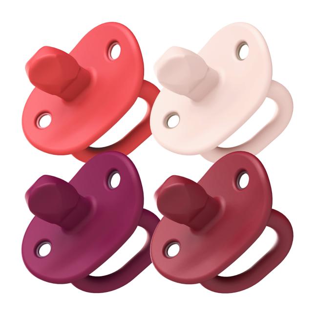 Boon JEWL Orthodontic Silicone Pacifier - Stage 2 - Pink (4pk)