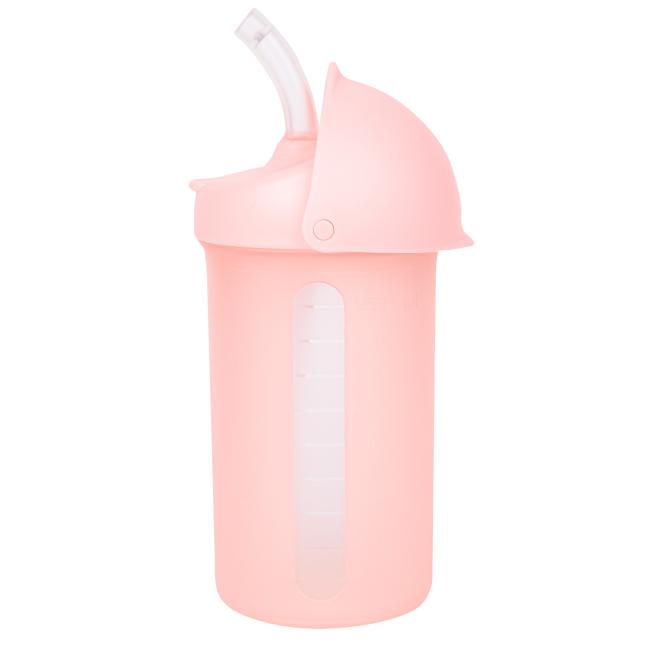Boon SWIG Silicone Straw Cup - 9 oz. Straw Sippy Cup for 6m+ - Pink 