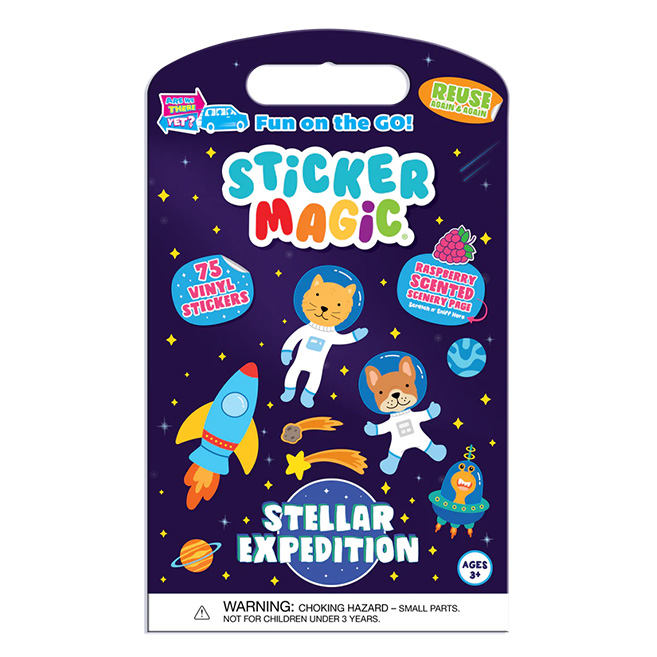 Sce Sticker Sticker Magic Stellar Expedition - Raspberry - - Fat Brain Toys