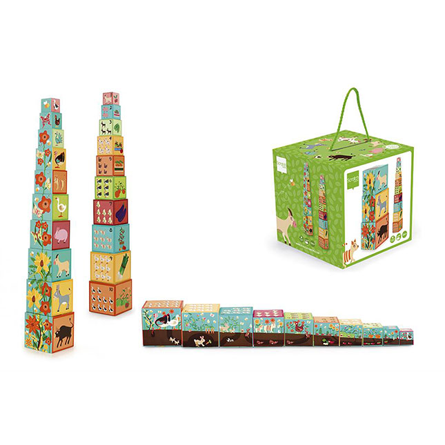 Fat Brain Toys Woodland Friends Stacking Cubes