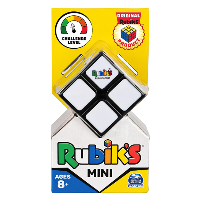 Rubik's Mini, Original 2x2 Rubik's Cube 3D Puzzle Fidget Cube Stress Relief  Fidget Toy Brain Teasers Travel Games for Adults and Kids Ages 8+