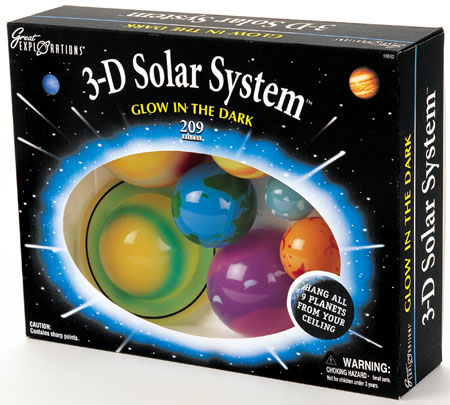 Solar System Toys For Kids Glow In The Dark 3D Hanging Planets Glowing Bedroom 
