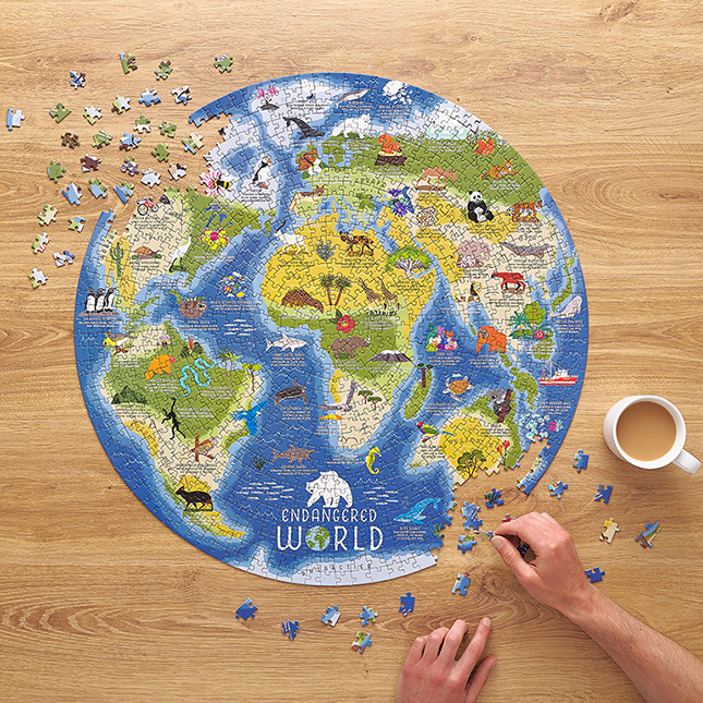 World Jigsaw Puzzle 1000 pc - - Fat Brain Toys