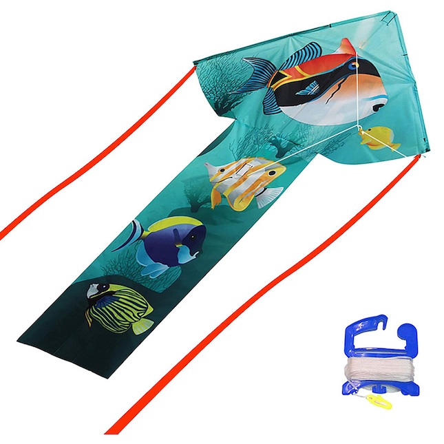 Breezy 42 inch Tropical Fish Kite - Best Active Play for Ages 8 to 12