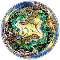 Round Table 500 Piece Puzzle - Prehistoric World
