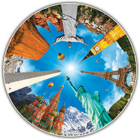 Round Table 700 Piece Puzzle - Legendary Landmarks