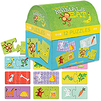 2-Piece First Puzzles - What Animals Eat