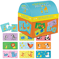 2-Piece First Puzzles - Baby Animals