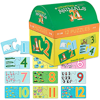 2-Piece First Puzzles - Counting Animals