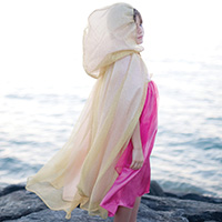 Royal Princess Cape - Gold/Pink