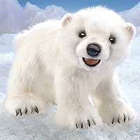 Polar Bear Cub Puppet - 14 inch