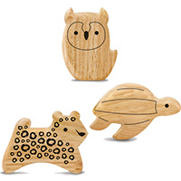 Green Tones Endangered Animal Shaker Set