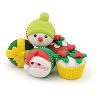 Christmas Cupcake Puzzle Eraser