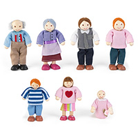 Doll Family of 7 - Caucasian