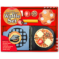 Wooden Press & Serve Waffle Set