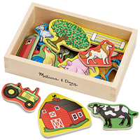 Wooden Farm Magnets