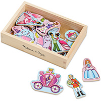 Wooden Princess Magnets