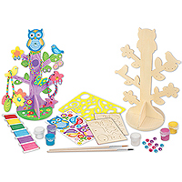 Jewelry Tree with Charms Wood Painting Kit