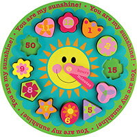Wooden Clock Puzzle - Garden