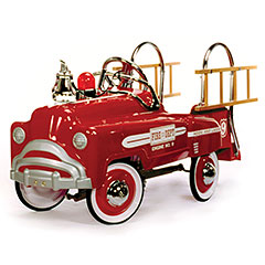 American retro fire truck pedal car on sale