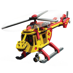 Children's Hélicoptère Jouet blocs de construction Light Up 3 en 1 