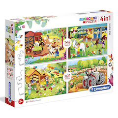 Puzzle 4 em 1 - little farm - 2-4 anos, Brinquedos, Primeiros