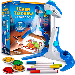 Girls Drawing Projector For Kids Ages 3-5 Arts And Crafts Kit With 72 Projection Images Drawing Board Coloring Book Crayons Creative Gift For