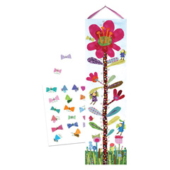Growth Chart - Hot Pink Flower