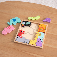Animal Block Puzzle - Best Early Learning Toys for Ages 2 to 3