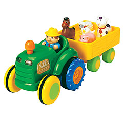 UMKYTOYS Farm Tractor With Farm Animals And Farmer Toys For Kids Toddlers