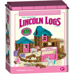 Collectable & Rare New Lincoln Logs — Little Prairie Farmhouse — For Girls 