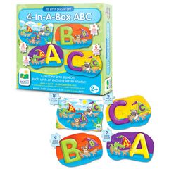 My First Puzzle Sets 4-in-A-Box Puzzles - ABC - - Fat Brain Toys